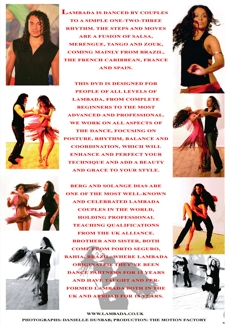 Lambada with Berg and Solange instructional DVD full cover: back